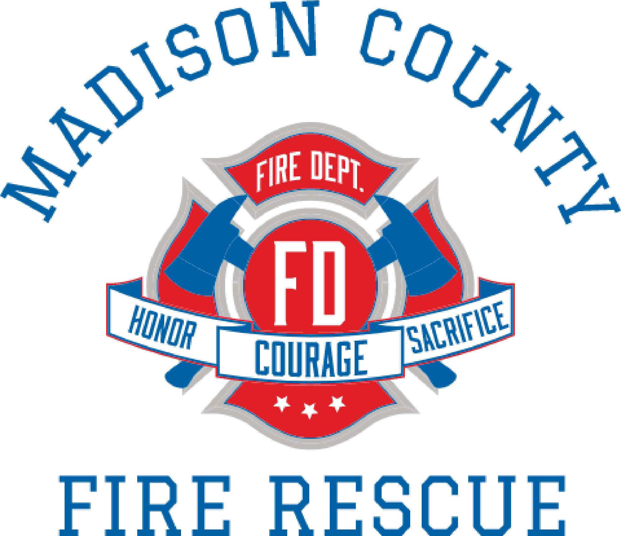 Madison County fire rescue graphic design template.