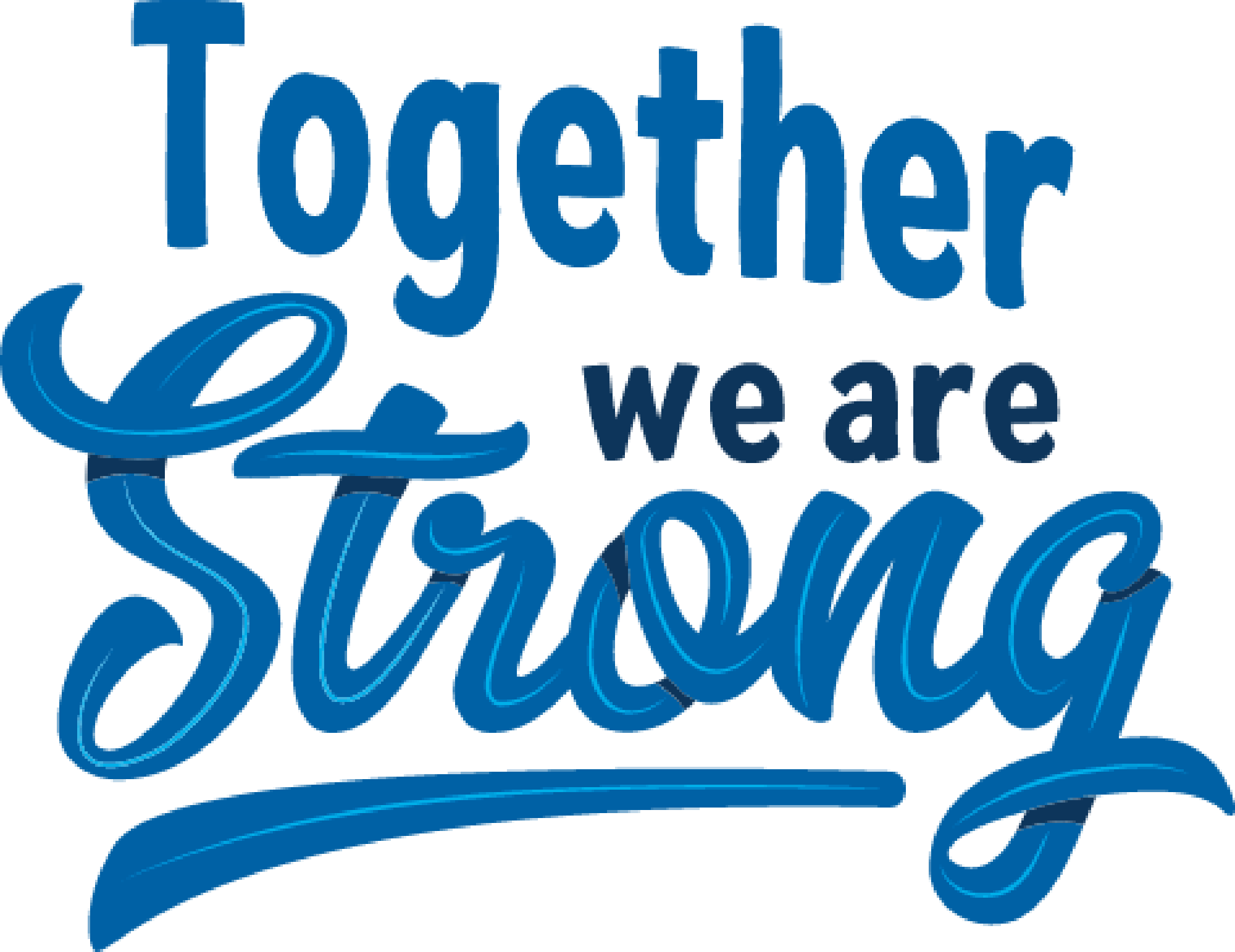 Together we are strong graphic design template.