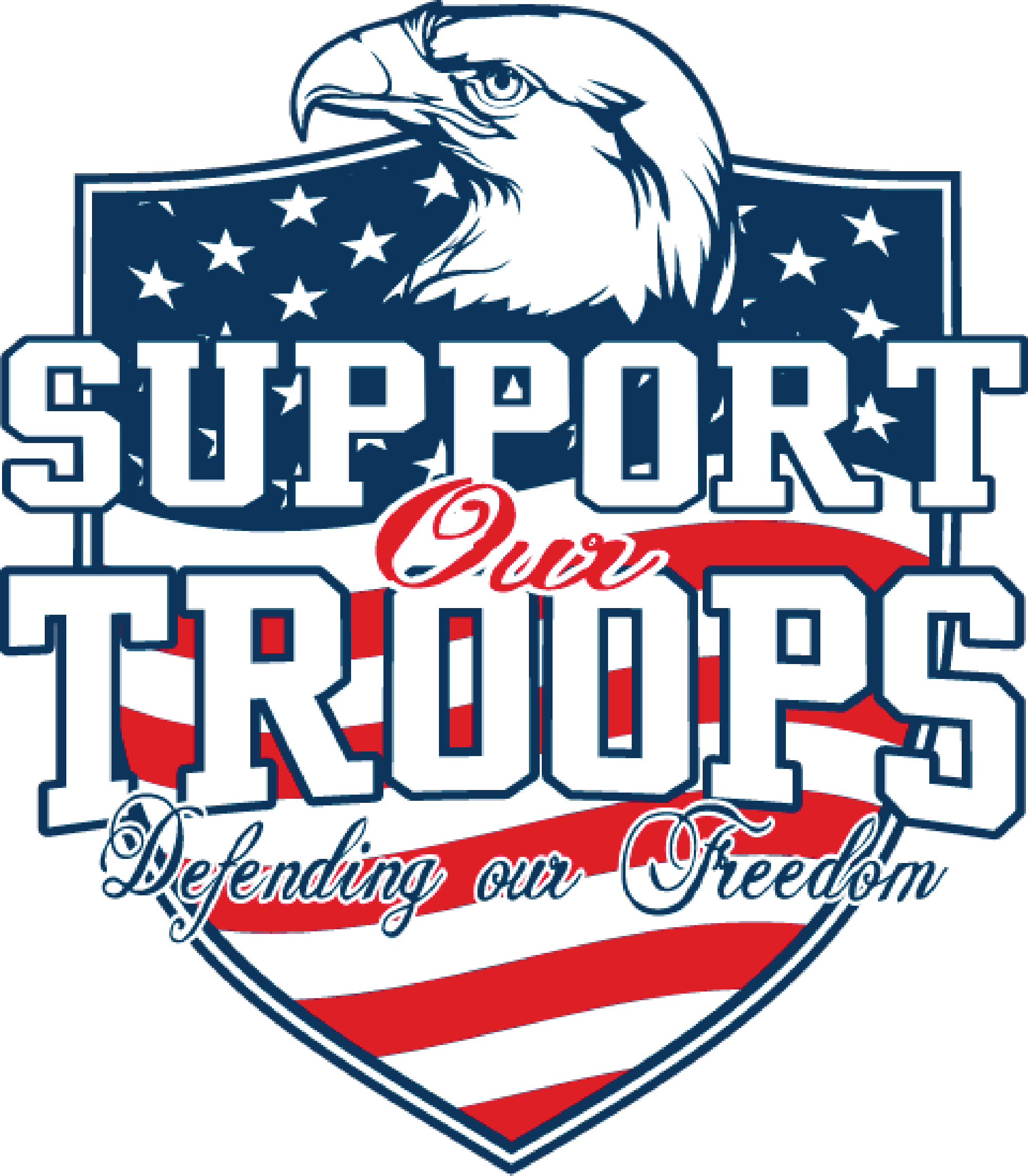 Support our troops custom design template.